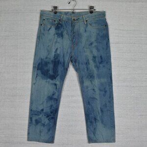 Levis 541 80s Retro Punk Bleached Tie Dye Acid Wash Athletic Tapered Jeans 38x26